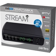 (1016105) Perfeo DVB-T2/C приставка "STREAM" для цифр.TV, Wi-Fi, IPTV, HDMI, 2 USB, DolbyDigital, пульт ДУ [PF_A4351]