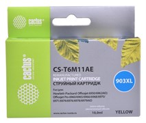 (1017159) Картридж струйный Cactus №903XL CS-T6M11AE желтый (10мл) для HP OJP 6950/6960/6970