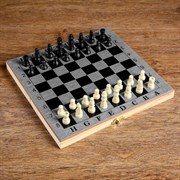 (1021254) Настольная игра 3 в 1 "Шелест": нарды, шахматы, шашки, доска 24х24 см 2797364