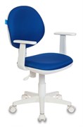 (1021722) Кресло детское Бюрократ CH-W356AXSN/15-10 темно-синий 15-10 колеса белый (пластик белый)