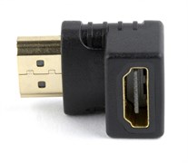 (1020049) Переходник HDMI-HDMI Cablexpert, 19F/19M, угловой  соединитель 90 градусов, золотые раз