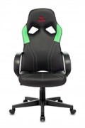 (1024559) Кресло игровое Zombie RUNNER черный/зеленый искусственная кожа крестовина пластик