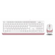 (1026422) Клавиатура + мышь A4Tech Fstyler F1010 клав:белый/розовый мышь:белый/розовый USB Multimedia F1010 PINK