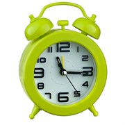 (1030614) Perfeo Quartz часы-будильник "PF-TC-015", круглые диам. 9,5 см, зелёные