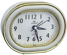 (1030615) Perfeo Quartz часы-будильник "PF-TC-017", овальные 10,5*12,5 см, подсветка, зелёные