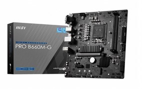 (1031712) Материнская плата MSI PRO B660M-G DDR4 Soc-1700 Intel B660 2xDDR4 mATX AC`97 8ch(7.1) 2.5Gg+VGA+HDMI