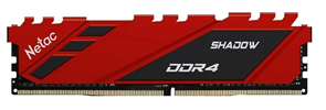 (1031846) Модуль памяти DDR4 Netac Shadow 8GB 3200MHz CL16 1.35V / NTSDD4P32SP-08R / Red / with radiator