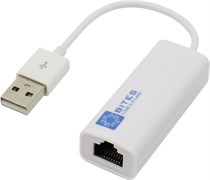 (1007400) Кабель-адаптер 5bites UA2-45-02WH USB2.0 -> RJ45 10/100 Мбит/с, 10см
