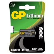 (1007492) Батарея GP Lithium CR123A (1шт.уп.)