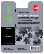 (3330029)  Картридж струйный Cactus CS-PGI520BK черный для принтеров CANON PIXMA MP540/  MP550/  MP620/  MP630/  MP640/  MP660/  MP980/  MP990; MX860; iP3600/ iP4600/  iP4700, 344 стр.