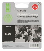 (3331276) Картридж струйный CACTUS CS-PG512 черный для принтеров Canon PIXMA MP240/  MP250/ MP260/  MP270/  MP480/  MP490/  MP492/ MX320/  MX330,  15 мл