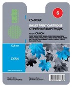 (3330018) Картридж струйный Cactus CS-BCI6C голубой для принтеров CANON S800/  S820/  S900/  S9000; i550/  i560/  i860/  i865/  i905D/  i950S/  i960x/  i965/  i990/  i9100/  i9950; JX500; MP750/  MP760