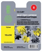 (3330028) Картридж струйный Cactus CS-CLI8Y желтый для принтеров CANON PIXMA MP470/  MP500/  MP510/  MP520/  MP530/  MP600/  MP800/  MP810/  MP830/  MP970; iP3300/  iP3500/  iP4200/  iP4300/  iP5200/