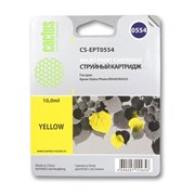 (1002397) Картридж струйный Cactus CS-EPT0554 желтый для Epson Stylus RX520/Stylus Photo R240 (350стр.)
