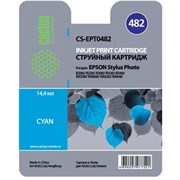 (3330225) Картридж струйный CACTUS CS-EPT0482 голубой для принтеров Epson Stylus Photo R200/  R220/  R300/  R320/  R340/  RX500/  RX600/  RX620/  RX640, 14.4 мл