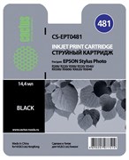 (3330224) Картридж струйный CACTUS CS-EPT0481 черный для принтеров Epson Stylus Photo R200/  R220/  R300/  R320/  R340/  RX500/  RX600/  RX620/  RX640, 14.4 мл