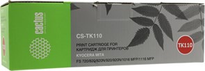 (3330780) Тонер-картридж  лазерный CACTUS CS-TK110 черный для принтера Kyocera FS-720/ 820/ 920/ 1016MFP/ 1116MFP, 6000 стр.