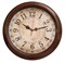 (1028235) Часы настенные аналоговые Бюрократ WallC-R77P D35см коричневый WALLC-R77P35/BROWN - фото 46544